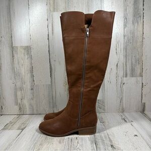 NEW MIA Carsyn Women’s Brown Manmade Tall Riding Boots with Side Zipper #799